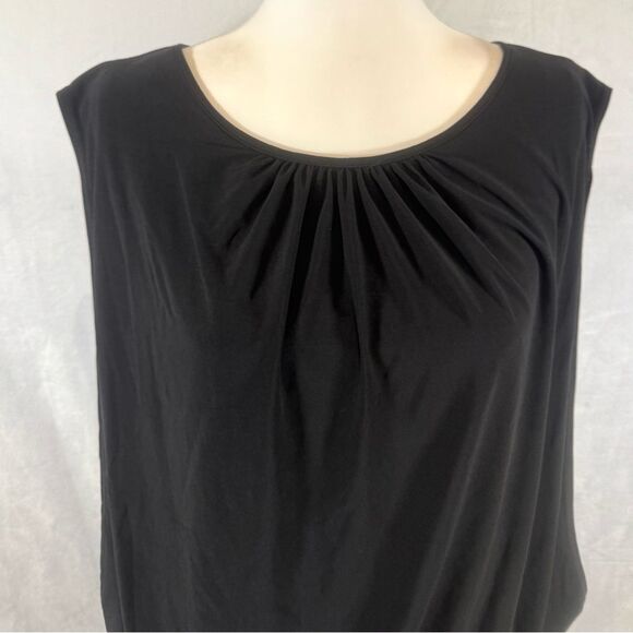 R&M Richards black sparkly blouson sheath dress size 12 - Picture 3 of 10